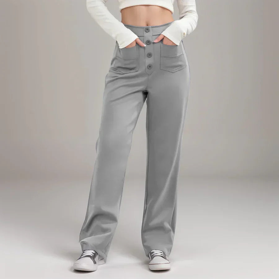 Elke - Pantalon élastique Taille Haute