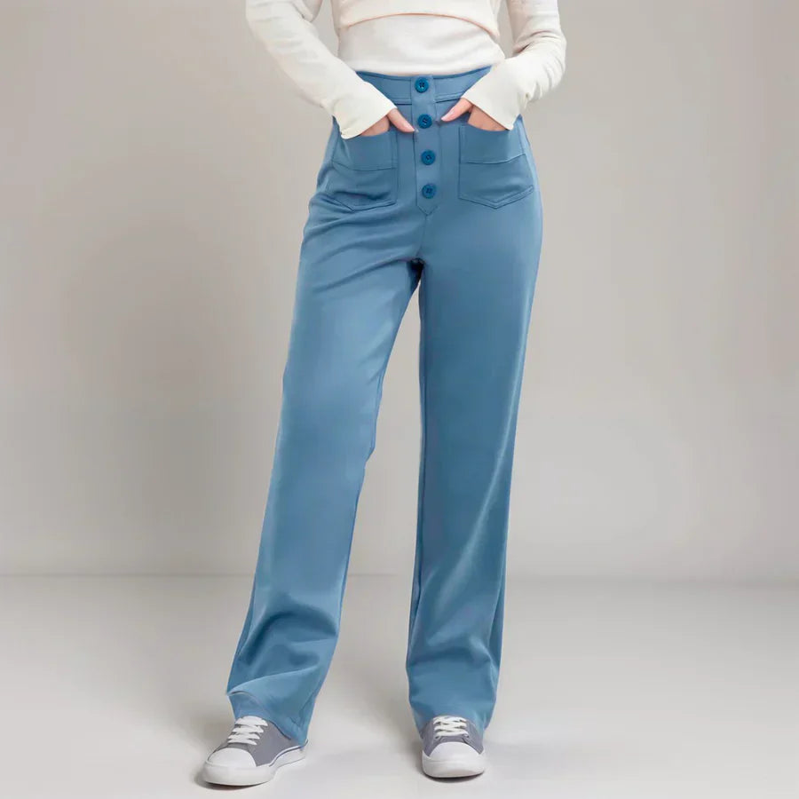 Elke - Pantalon élastique Taille Haute