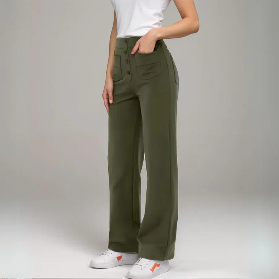 Elke - Pantalon élastique Taille Haute