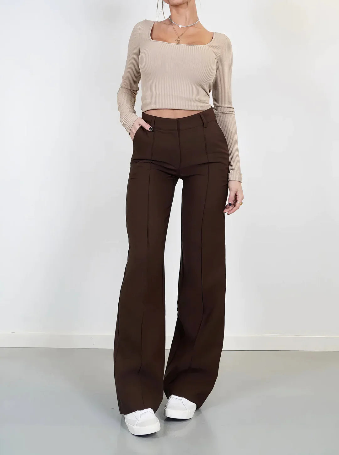 Eva | Fashionable Flared Trousers