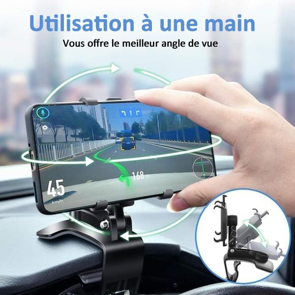 DriveHold - Support Multifonctionnel Pour Téléphone Portable Sur le Tableau de Bord de la Voiture