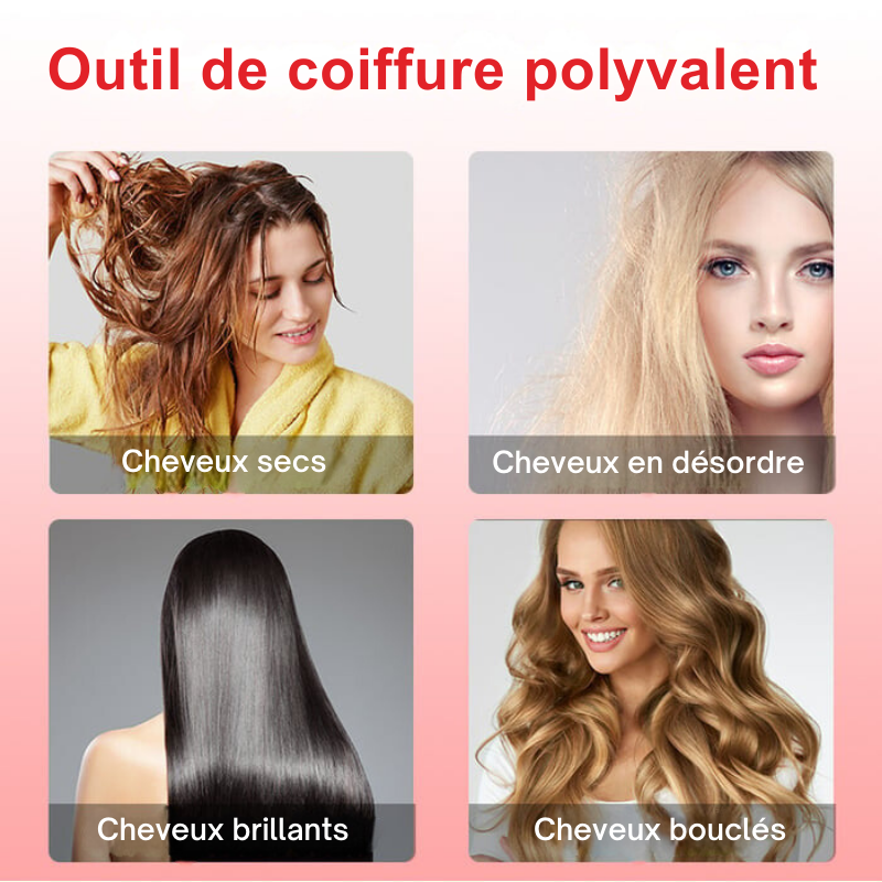 CurlFlow - 2-en-1 Styler à air Chaud et Sèche Cheveux Rotatif