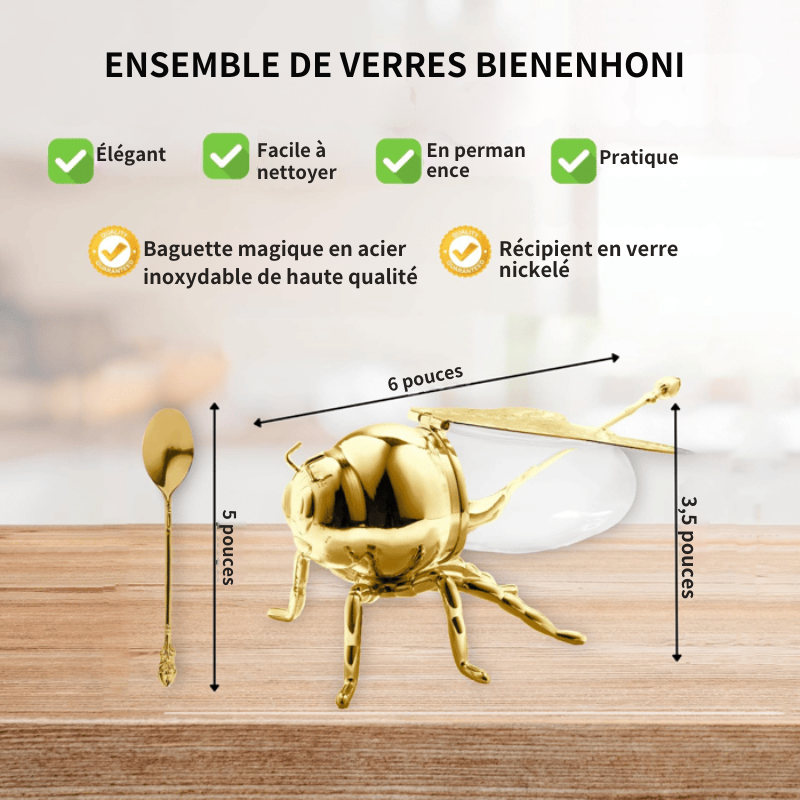 BeeCraft - Pot à Miel Décoratif en Forme d'abeille