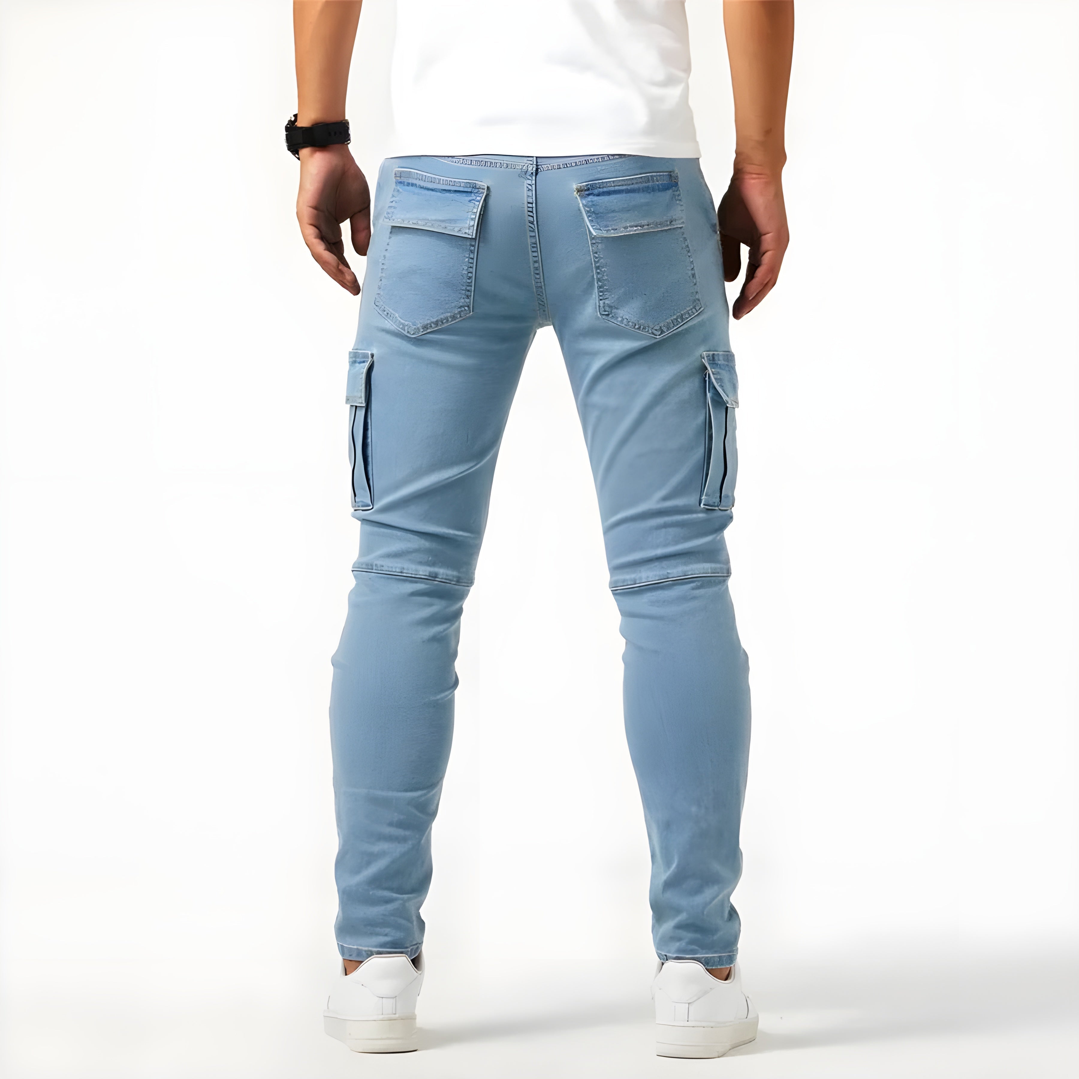 Bartosz - Pantalon Cargo En Denim élastique