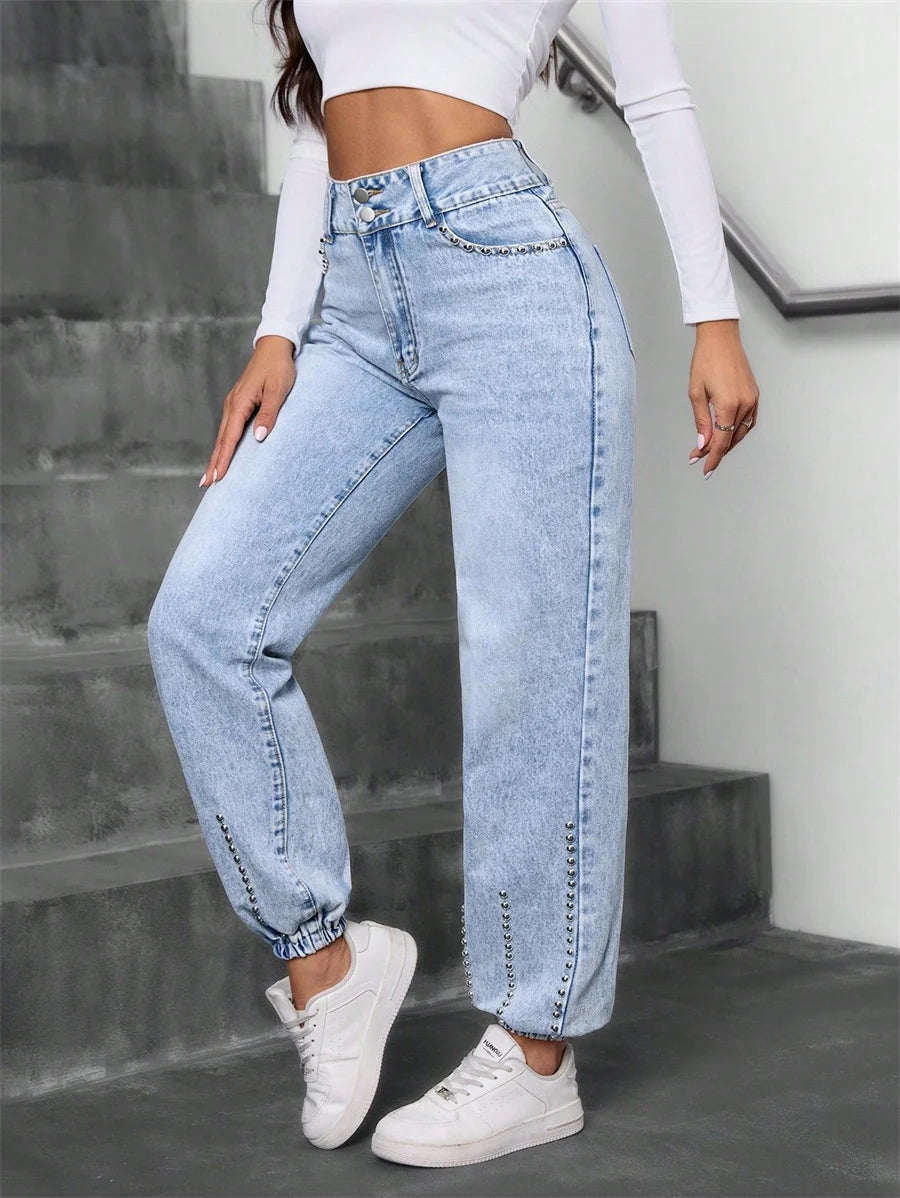 Friedel - Pantalon en Jean Taille Haute