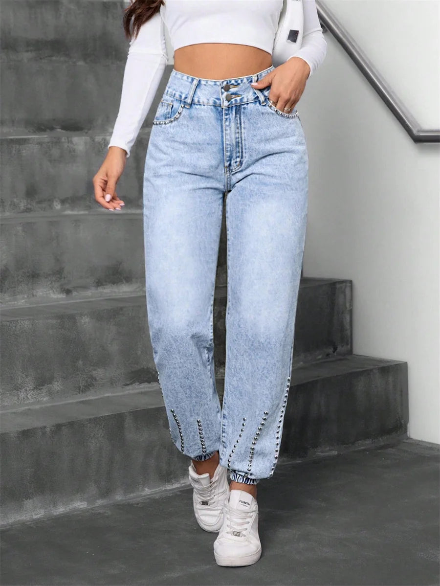 Friedel - Pantalon en Jean Taille Haute