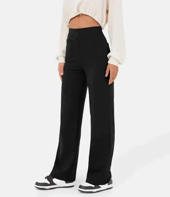 Elke - Pantalon élastique Taille Haute