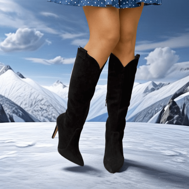 Elysse - Bottes à Talon Haut Avec Fermeture Eclair Latérale