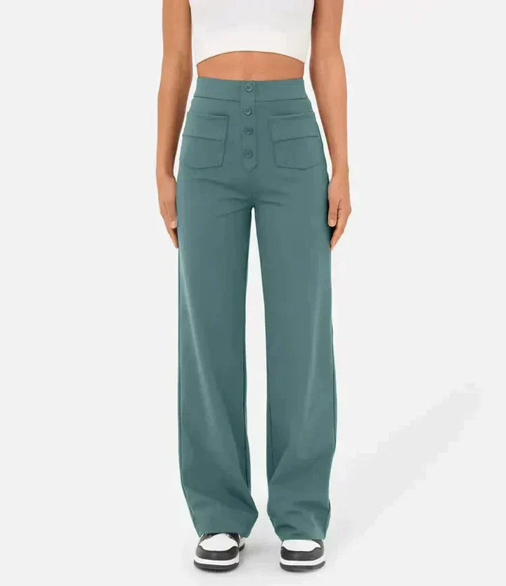 Elke - Pantalon élastique Taille Haute