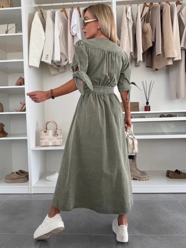 Filina - Robe en Jean Rayé