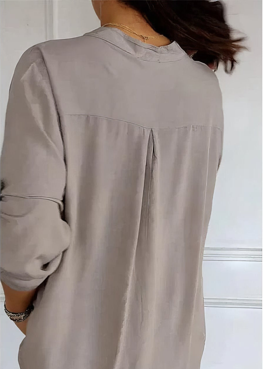 Franzina - Chemise Décontractée à Poche Frontale et Boutonnée